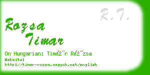 rozsa timar business card